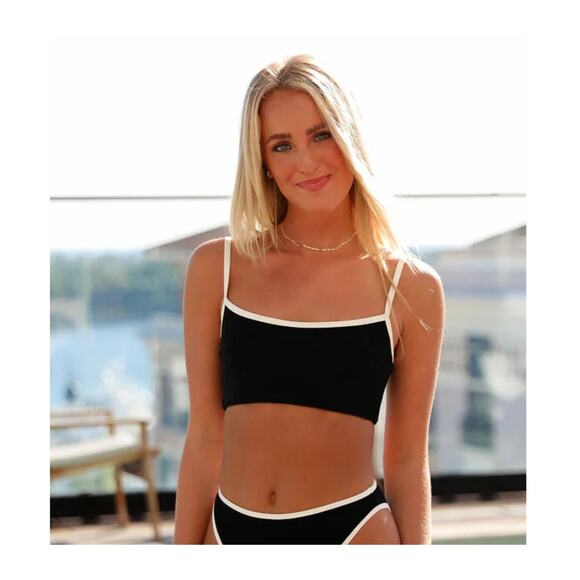 LSPACE Adalyn Contrast Trim Bikini Top Size XL - Picture 10 of 10